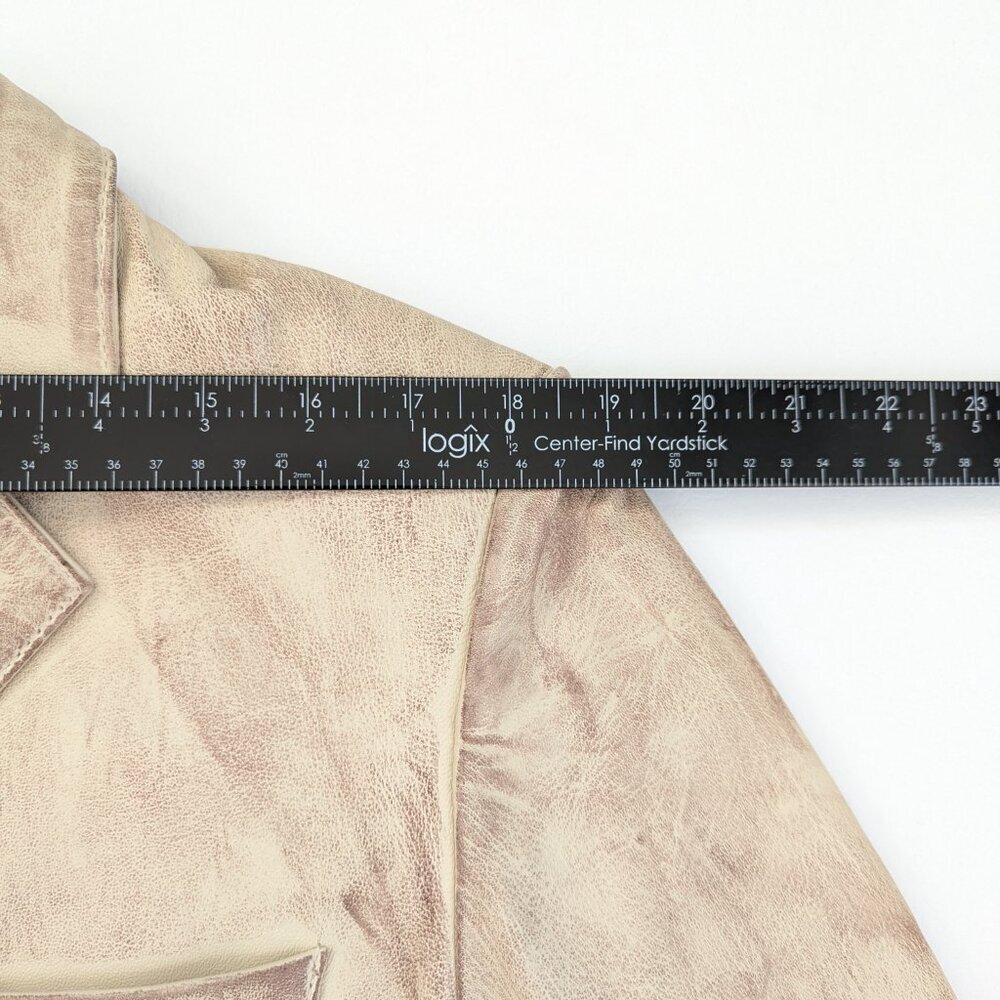 Vintage Men's Weathered Western Leather Blazer Large - Picture 5 of 13